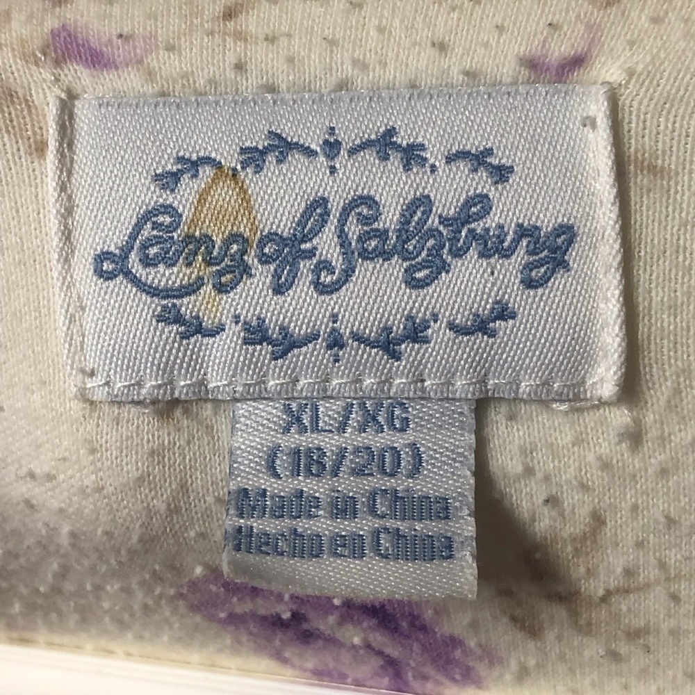 Lanz of Salzburg Nightgown cotton polyester blend floral Cottage Country Cabin - Picture 5 of 6